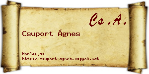 Csuport Ágnes névjegykártya
